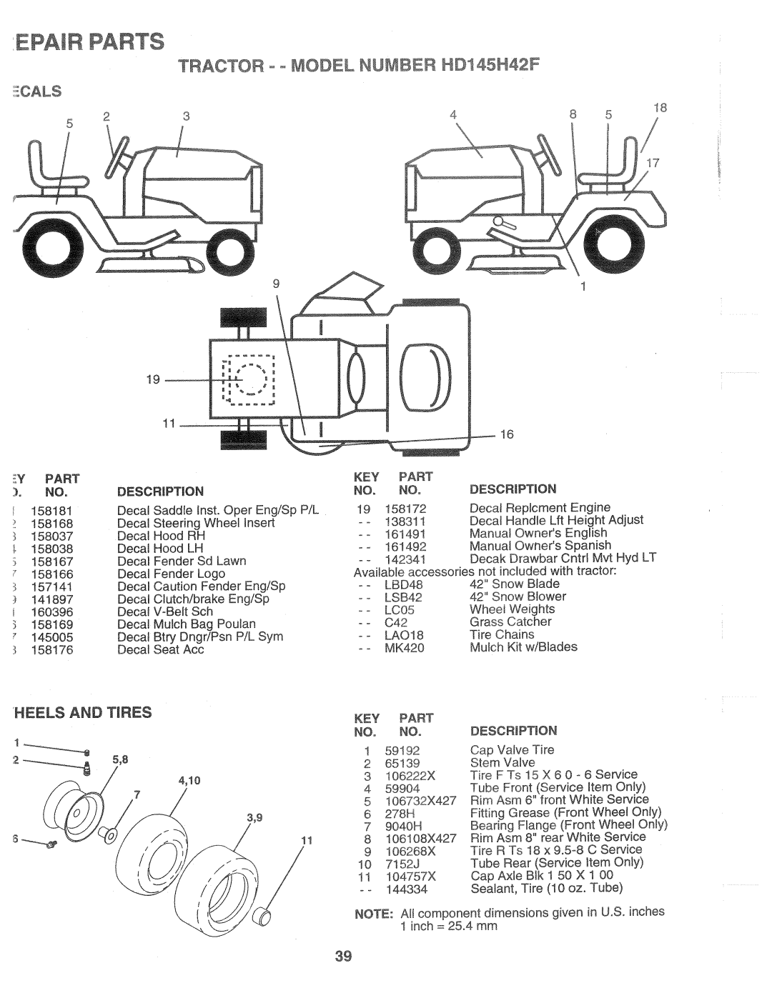 Poulan 161491, HD145H42F manual 