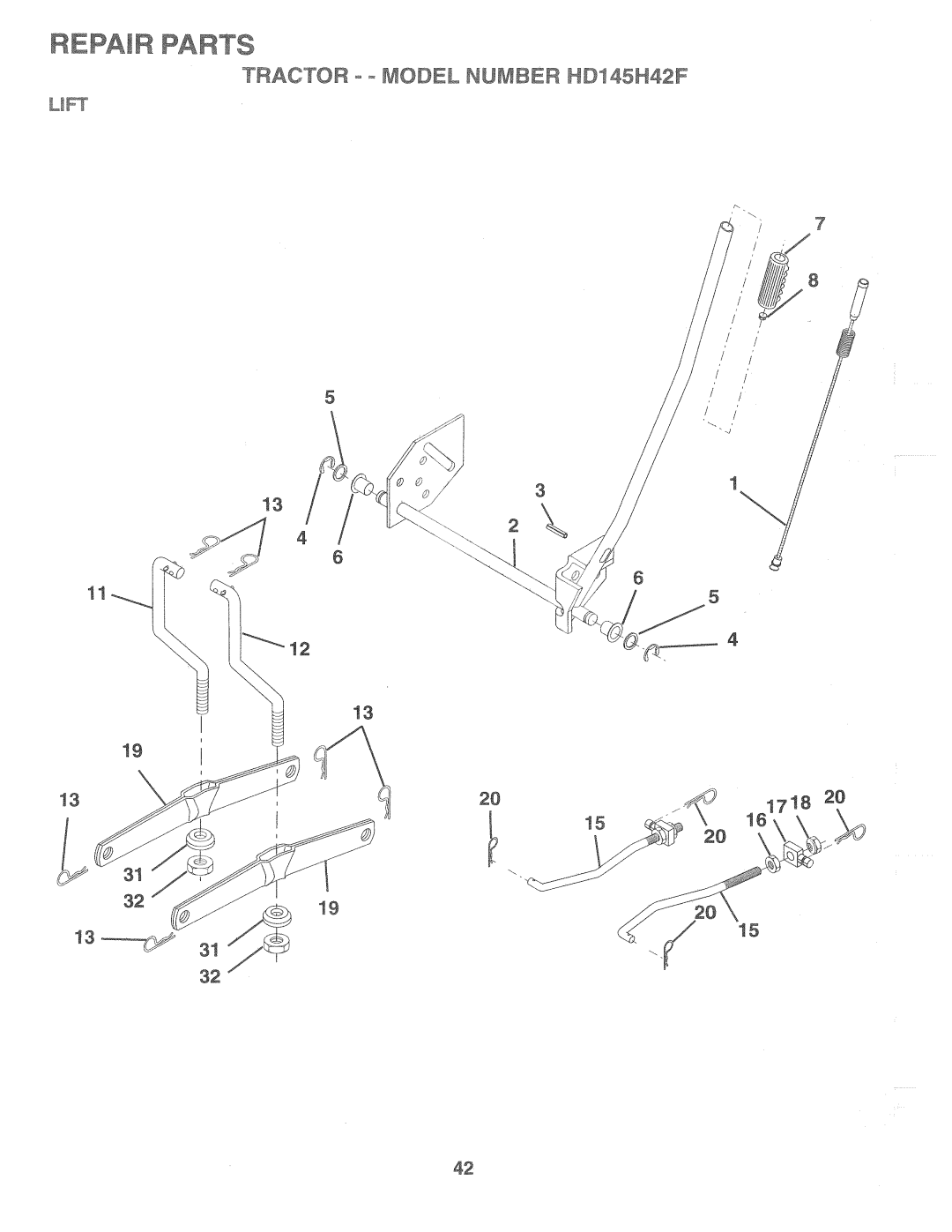 Poulan HD145H42F, 161491 manual 