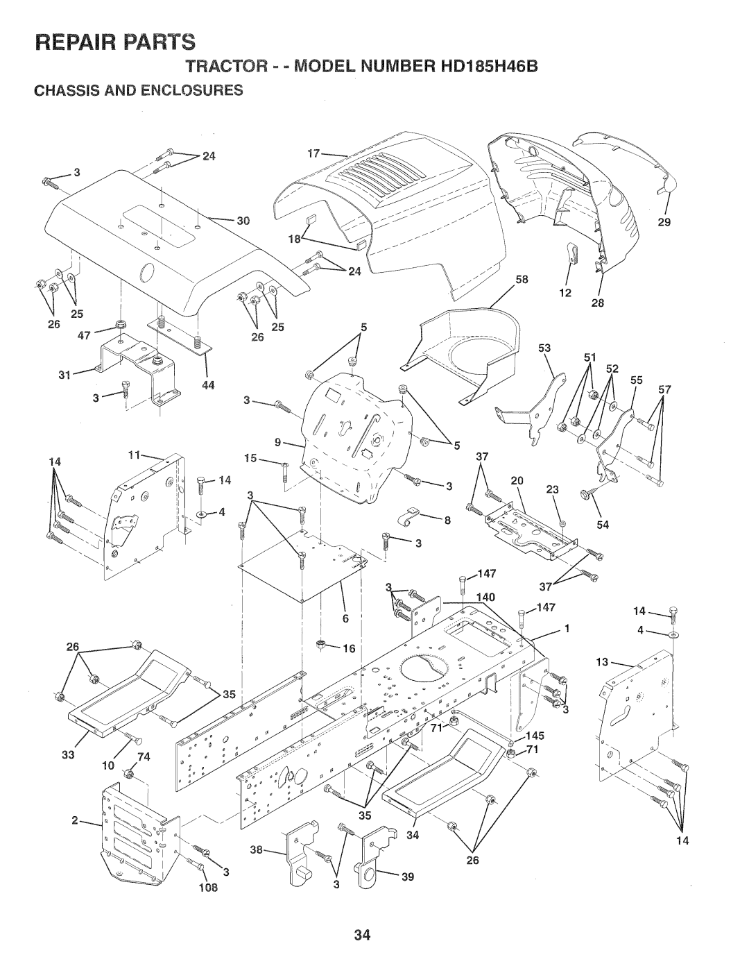 Poulan HD185H46B, 159759 manual 