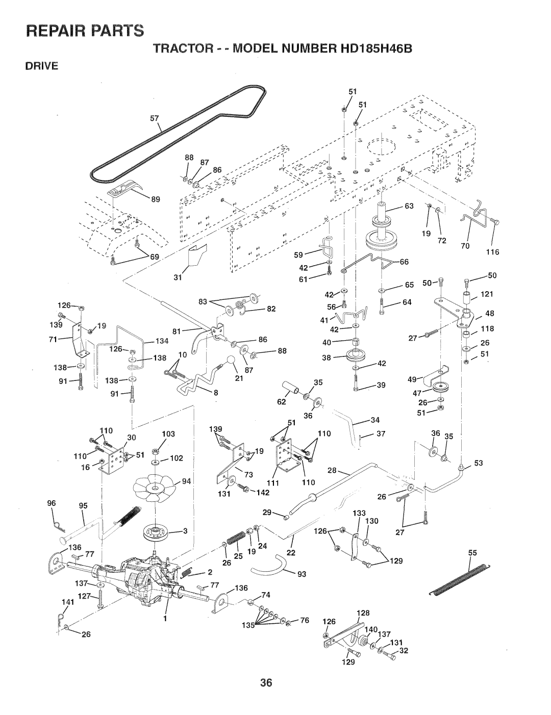 Poulan HD185H46B, 159759 manual 