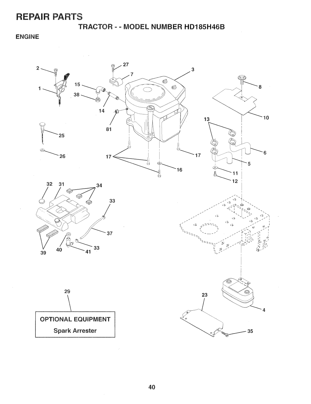 Poulan HD185H46B, 159759 manual 