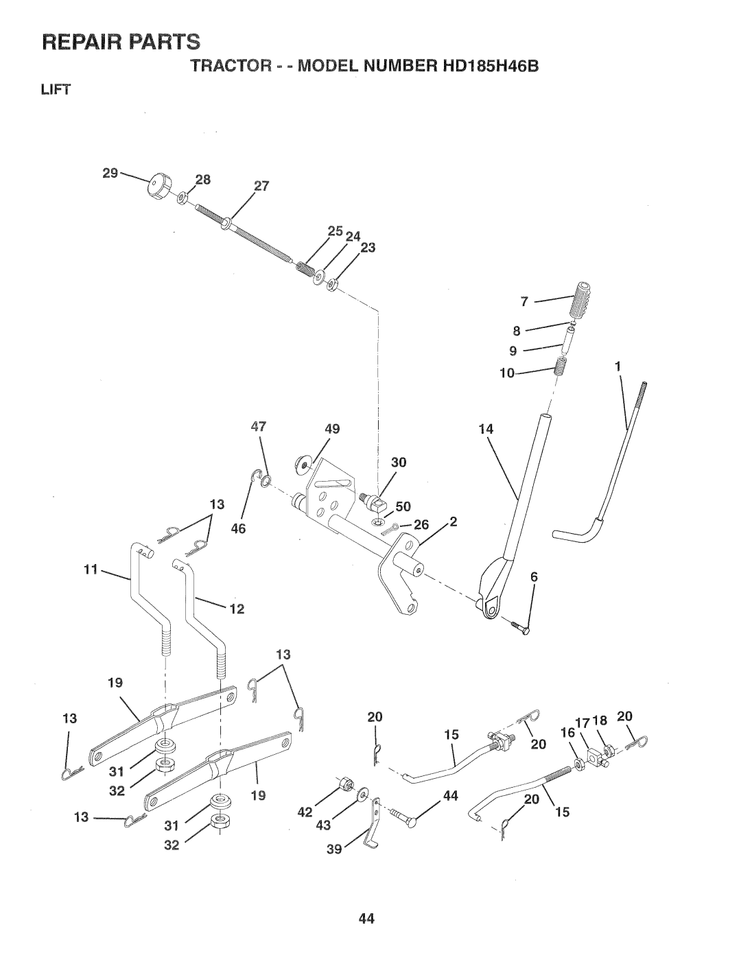 Poulan HD185H46B, 159759 manual 