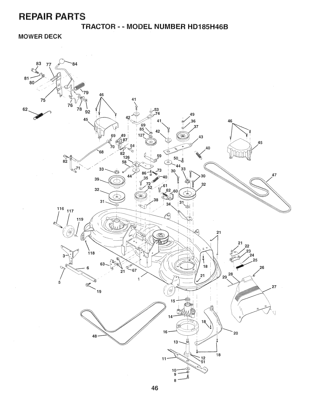 Poulan HD185H46B, 159759 manual 