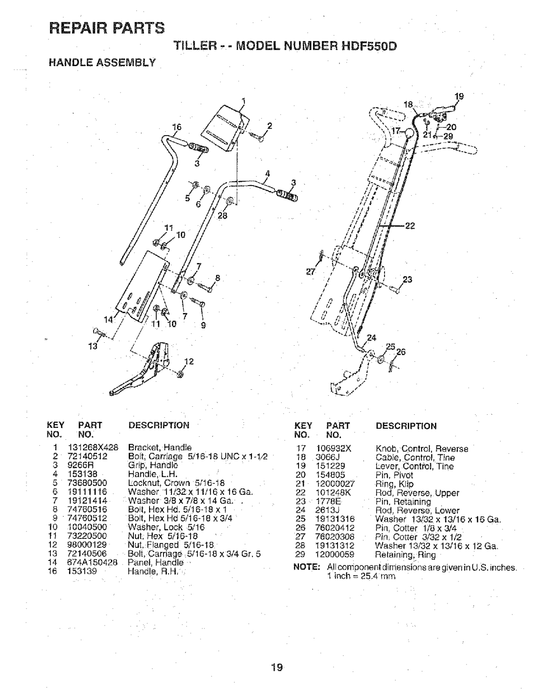 Poulan 156332, HDF550D manual 