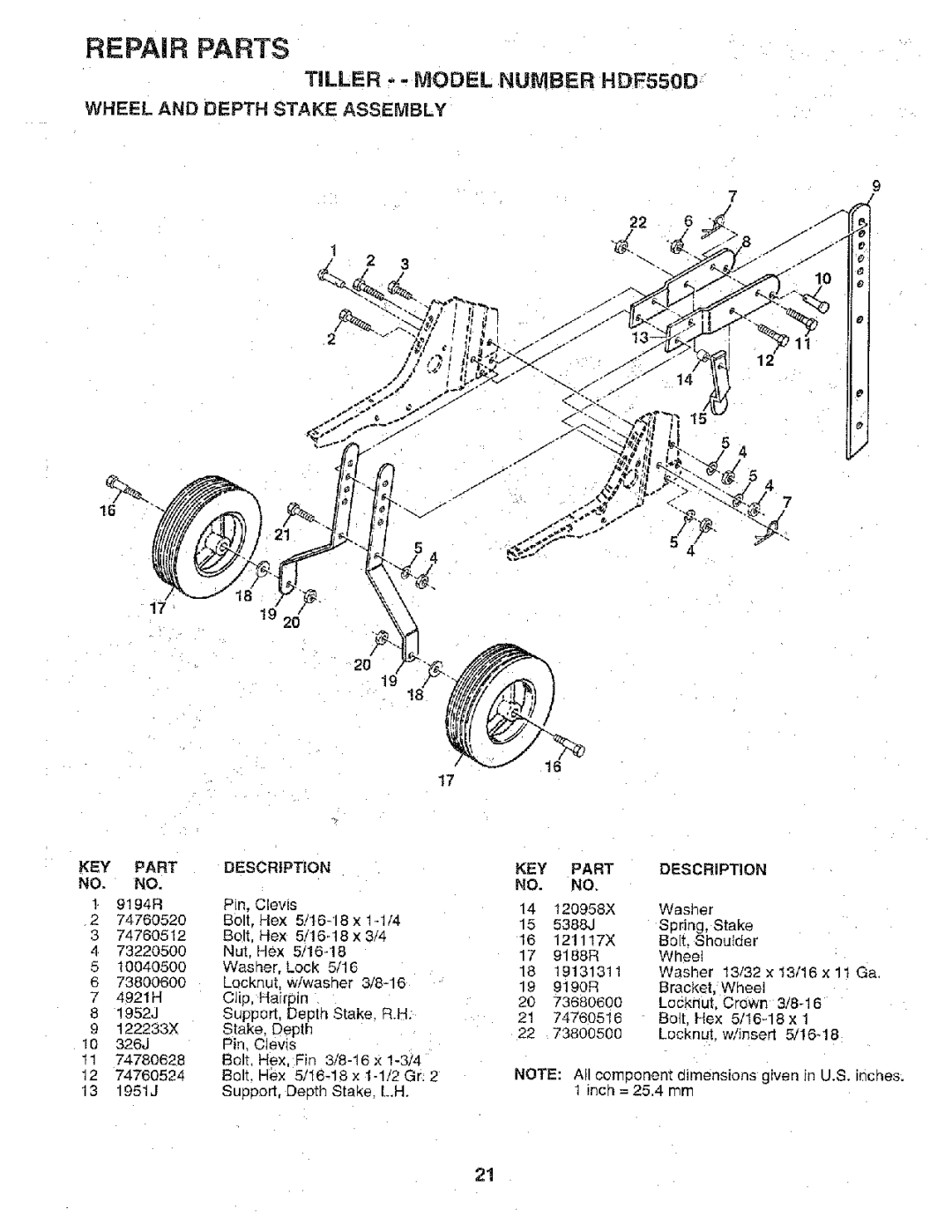 Poulan 156332, HDF550D manual 