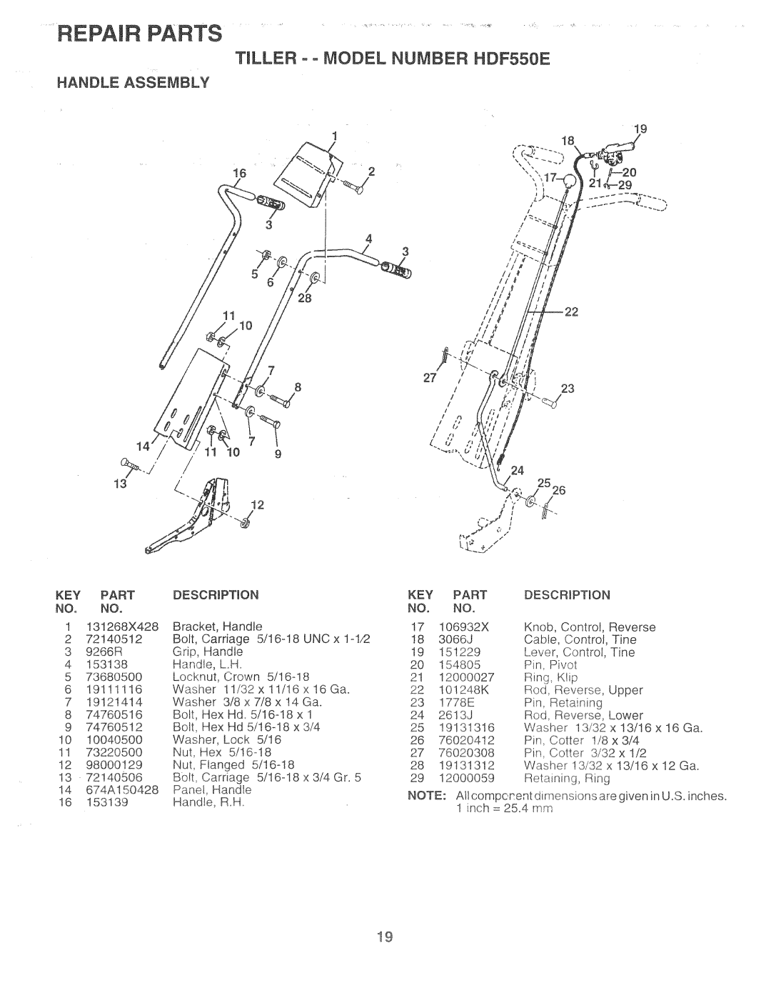 Poulan 161673, HDF550E manual 