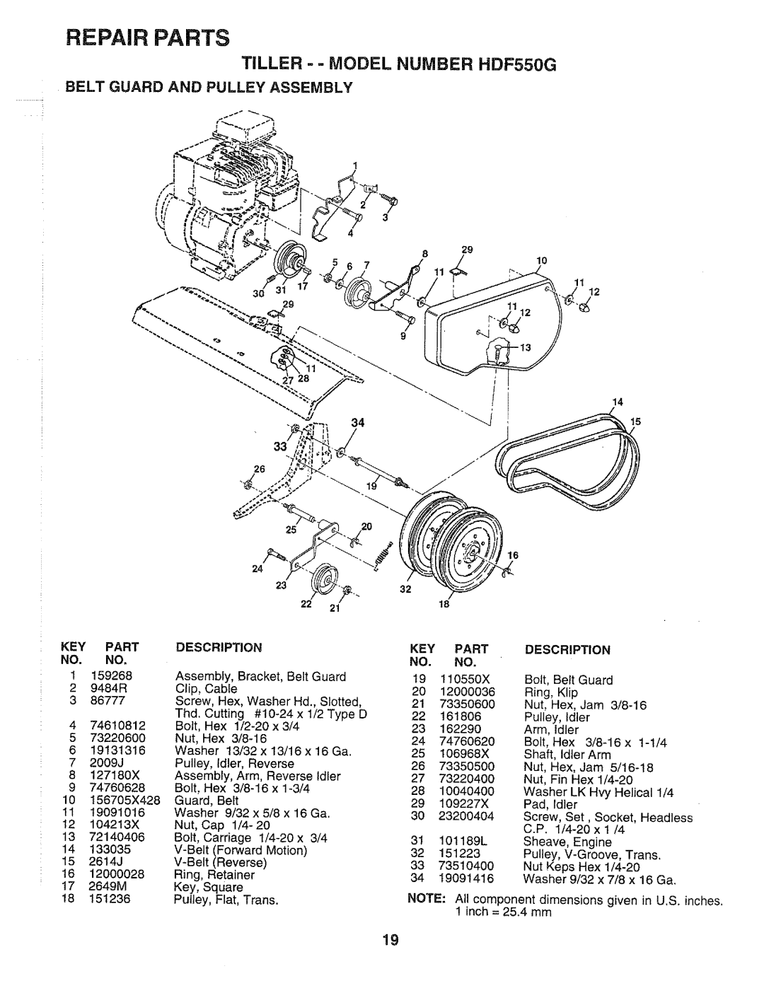 Poulan 164778, HDF550G manual 