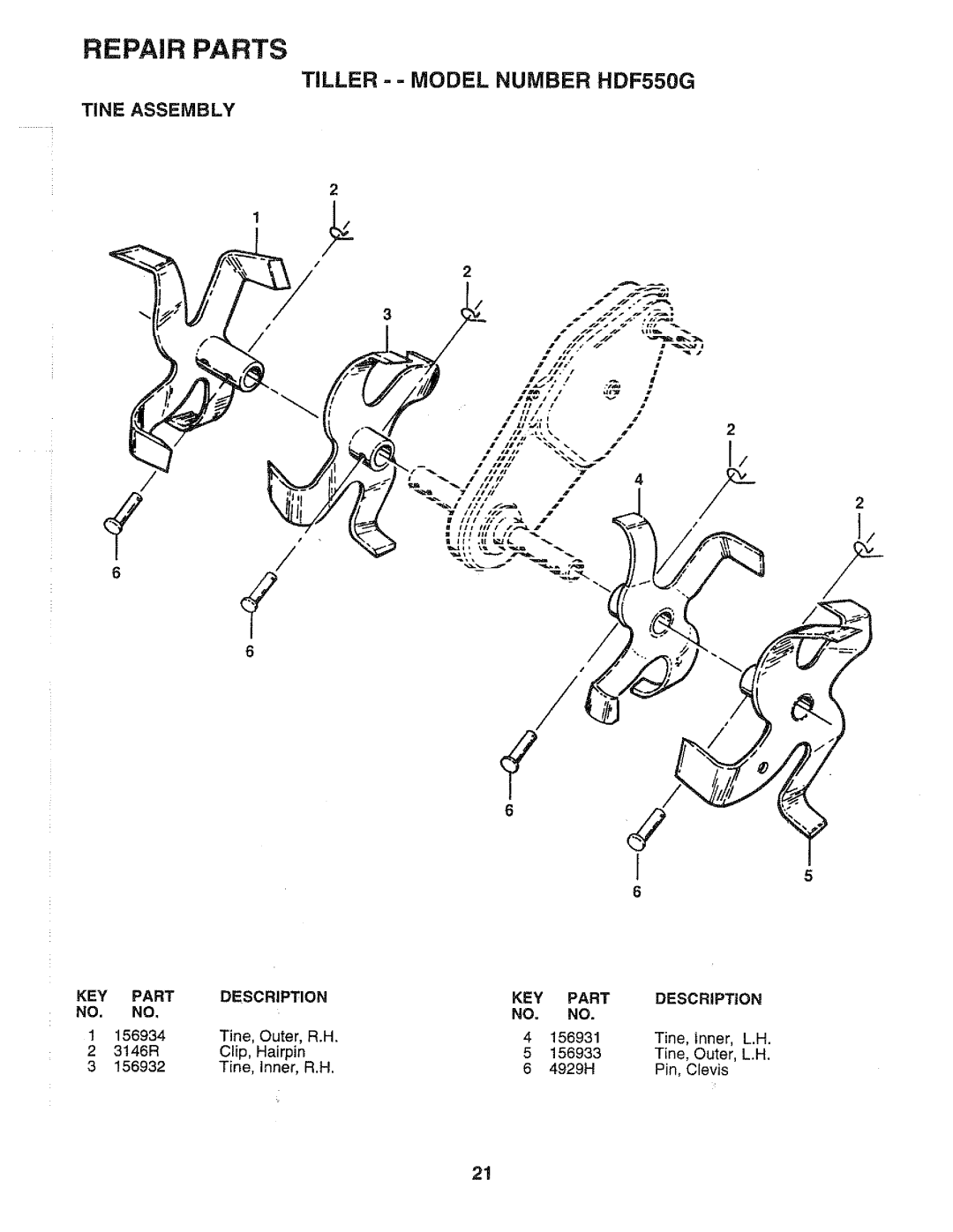 Poulan 164778, HDF550G manual 