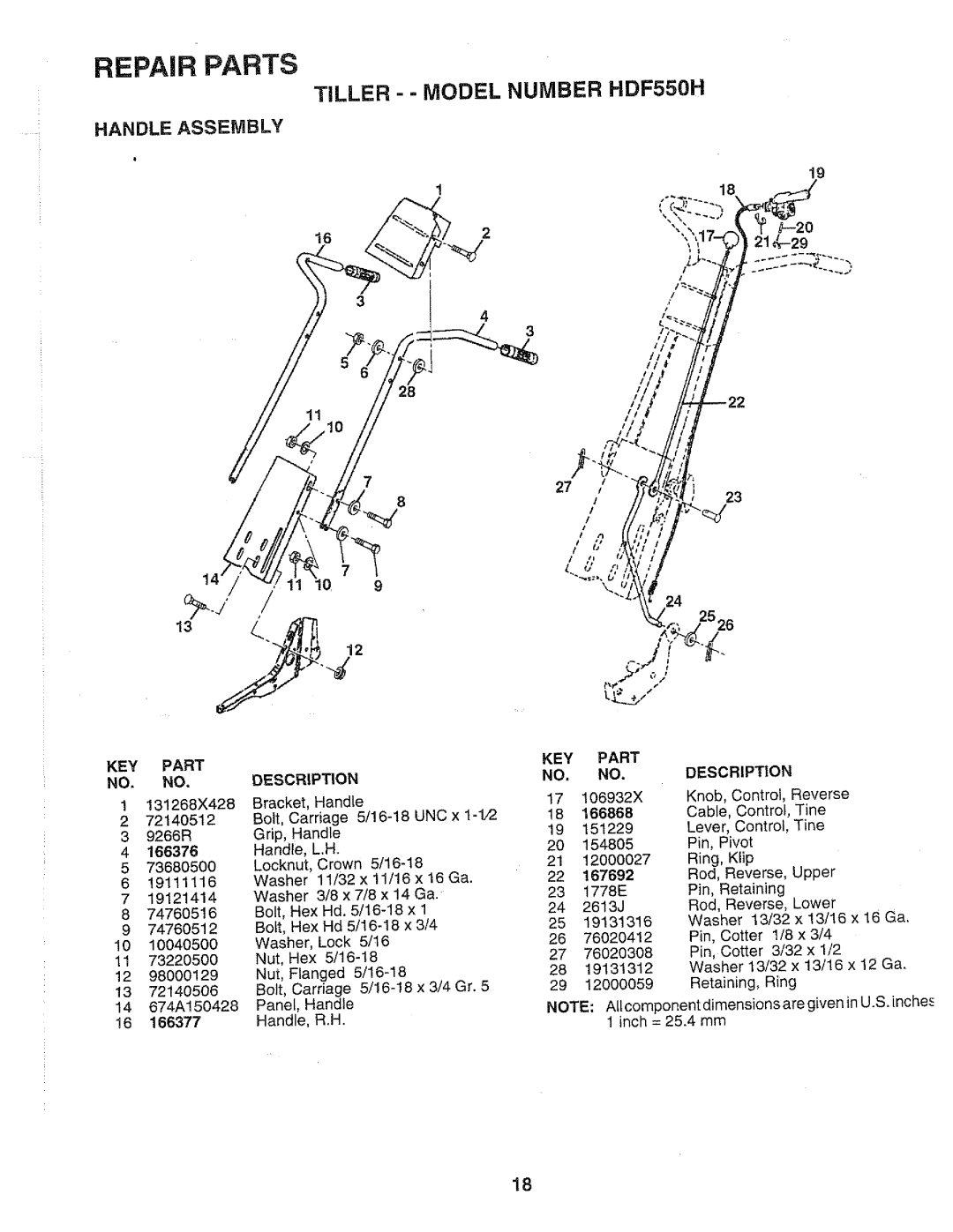 Poulan HDF550H, 167575 manual 