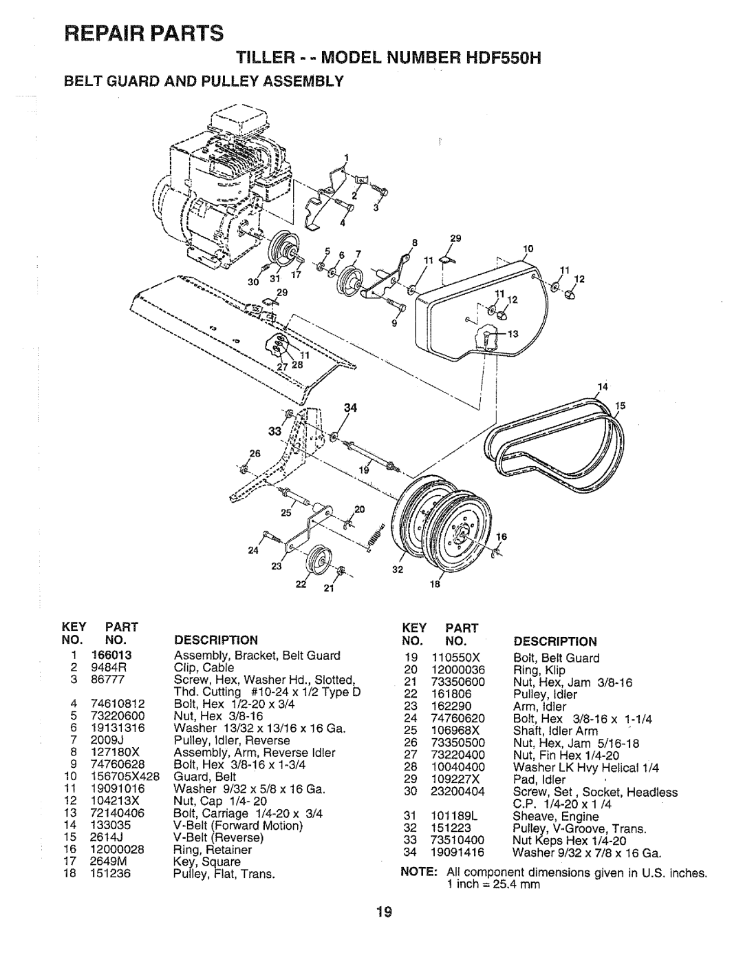 Poulan 167575, HDF550H manual 