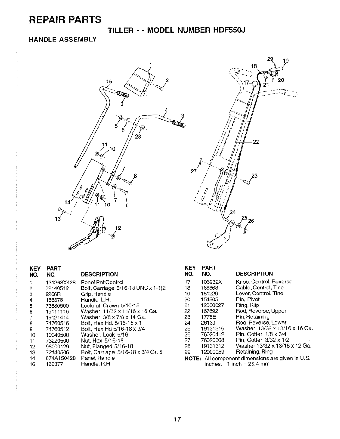 Poulan 172498, HDF550J manual 