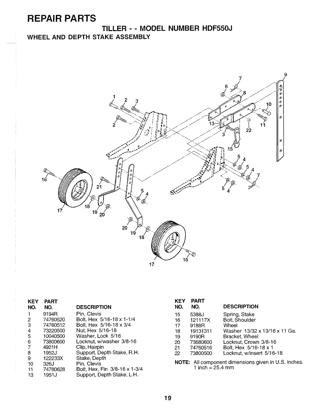 Poulan 172498, HDF550J manual 