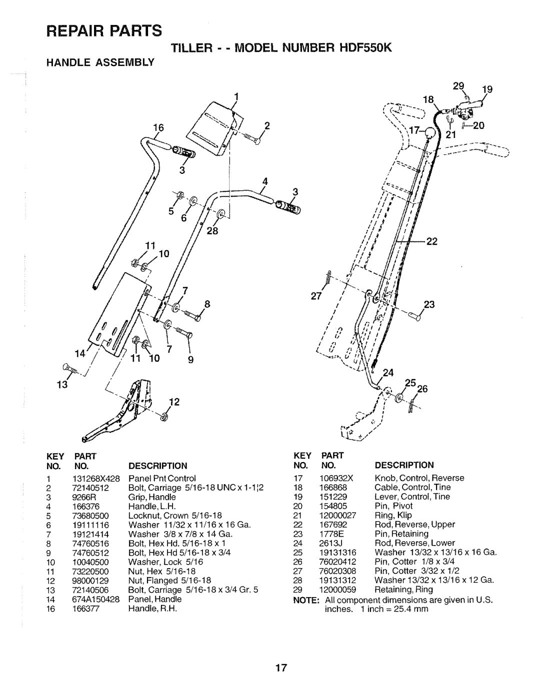 Poulan 176843, HDF550K manual 