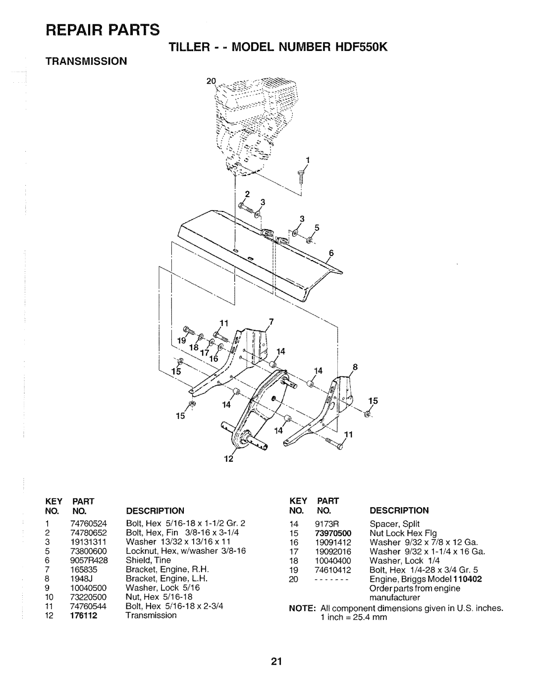 Poulan 176843, HDF550K manual 