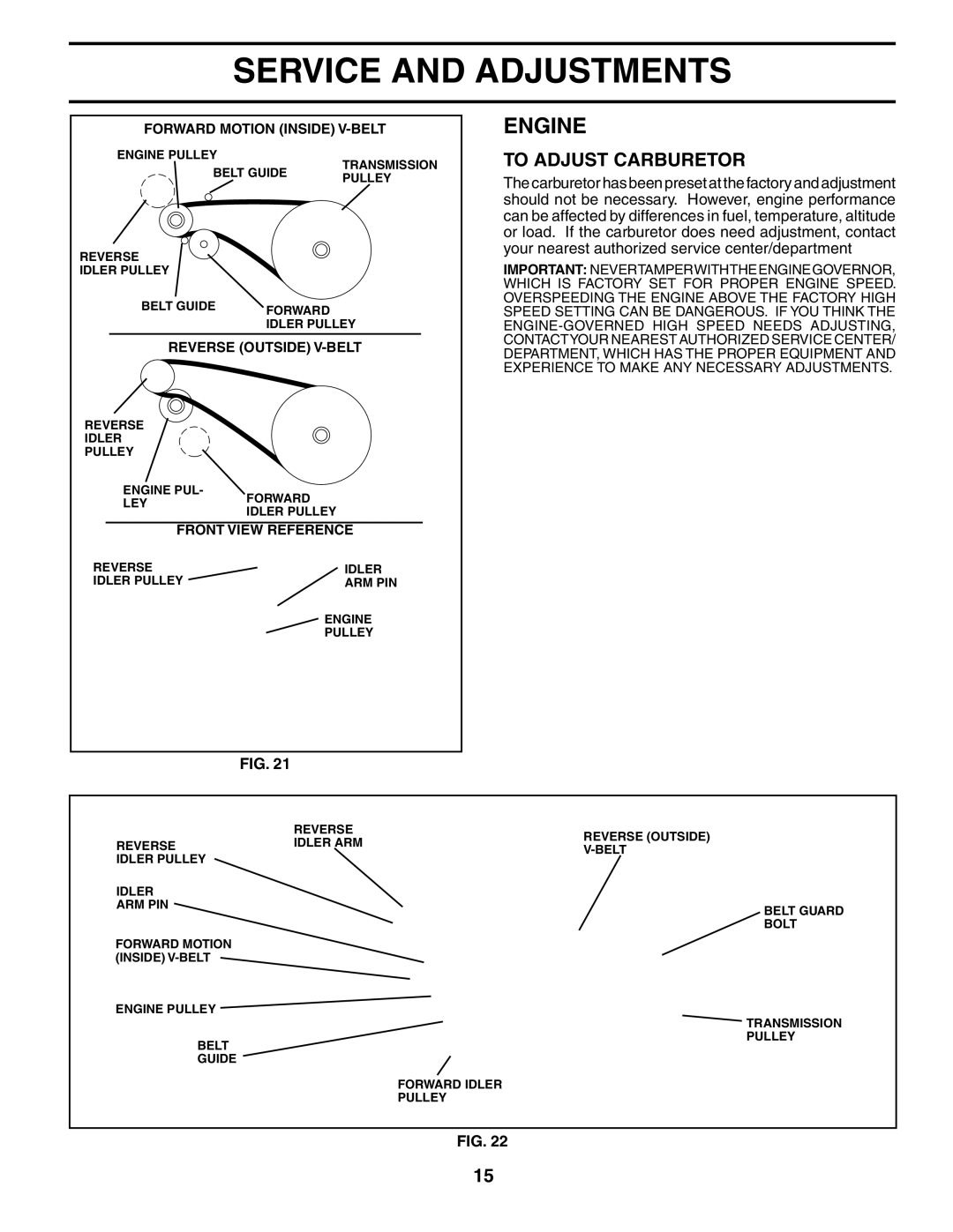 Poulan HDF550M owner manual Engine, To Adjust Carburetor 