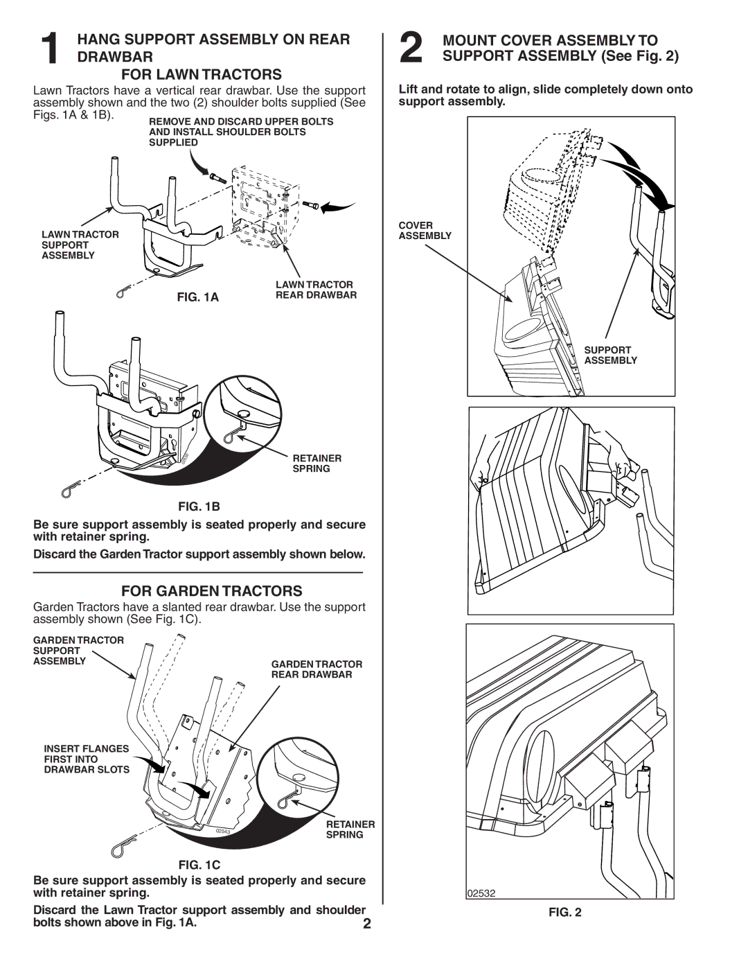 Poulan LTGTB48A Hang Support Assembly on Rear Drawbar For Lawn Tractors, Mount Cover Assembly to, For Garden Tractors 