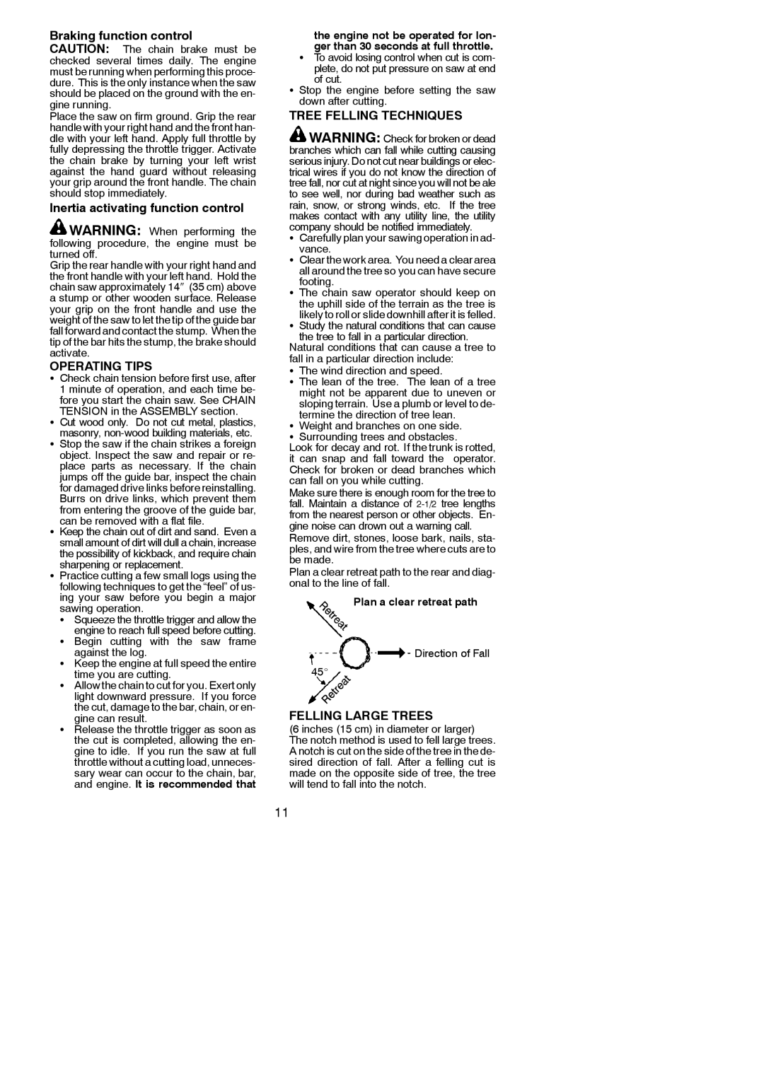 Poulan 115327926, P3816 Braking function control Caution The chain brake must be, Inertia activating function control 