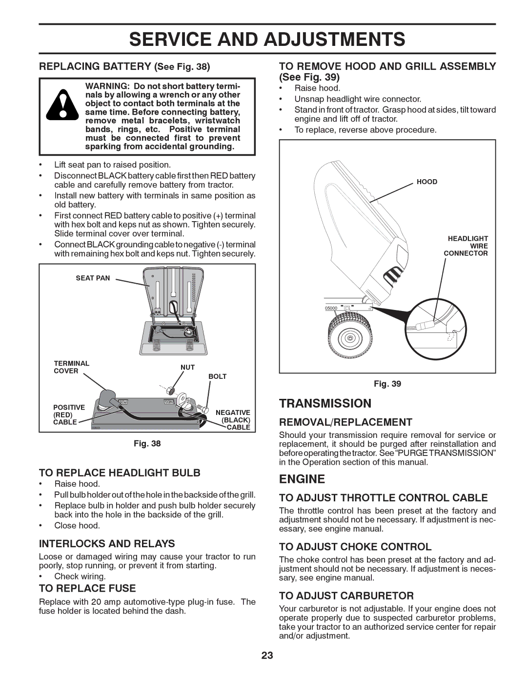 Poulan PB195H42LT warranty Transmission 