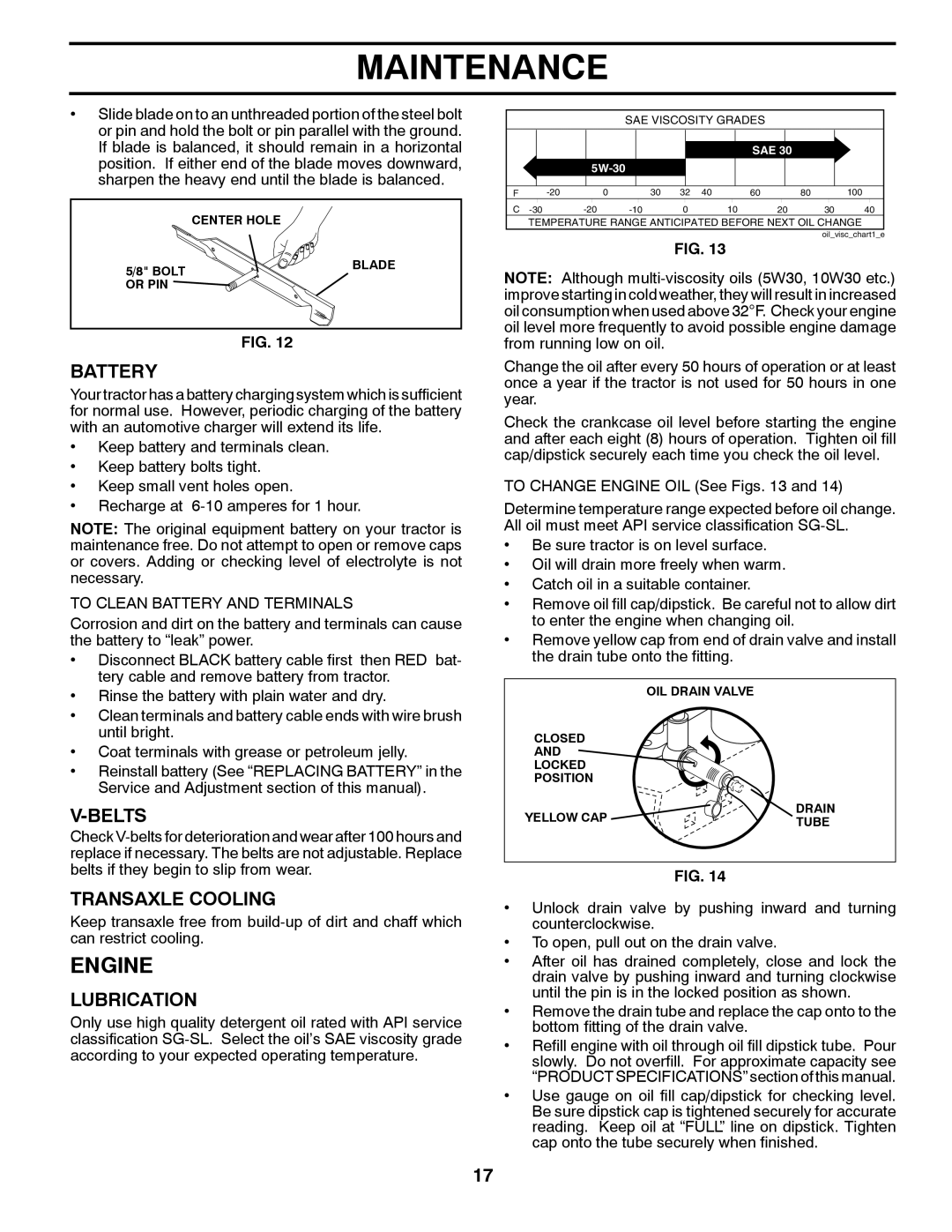 Poulan PB195H42LTX manual Engine, Battery, Belts, Transaxle Cooling, Lubrication 