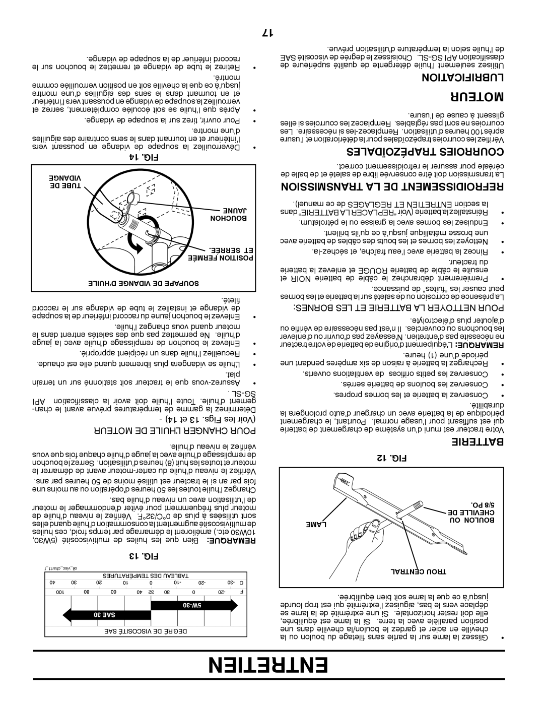 Poulan PB195H42LTX manual Transmission LA DE Refroidissement, Lubrification, Trapézoïdales Courroies 