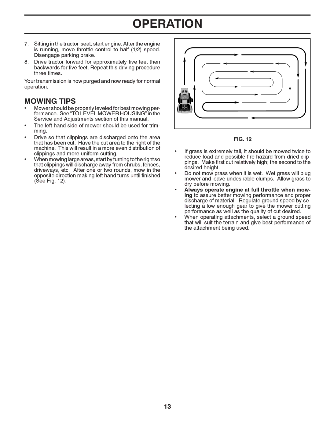 Poulan PB195H46YT manual Mowing Tips 