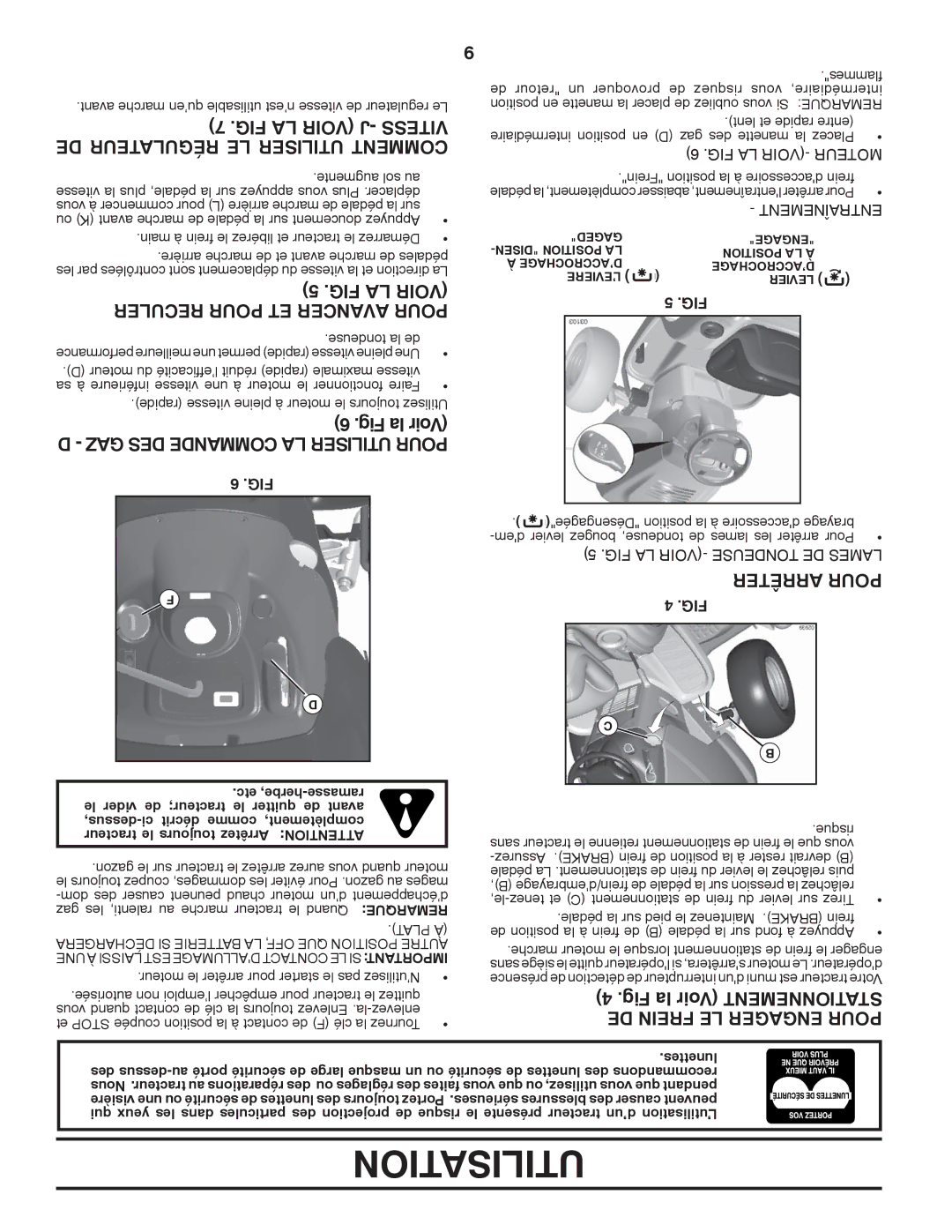 Poulan PB195H46YT manual FIG LA Voir J- Vitess DE Régulateur LE Utiliser Comment, Reculer Pour ET Avancer Pour 