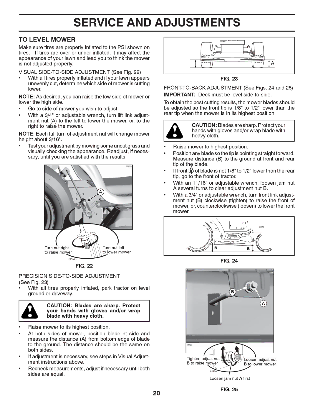 Poulan PB19H42YT manual To Level Mower 