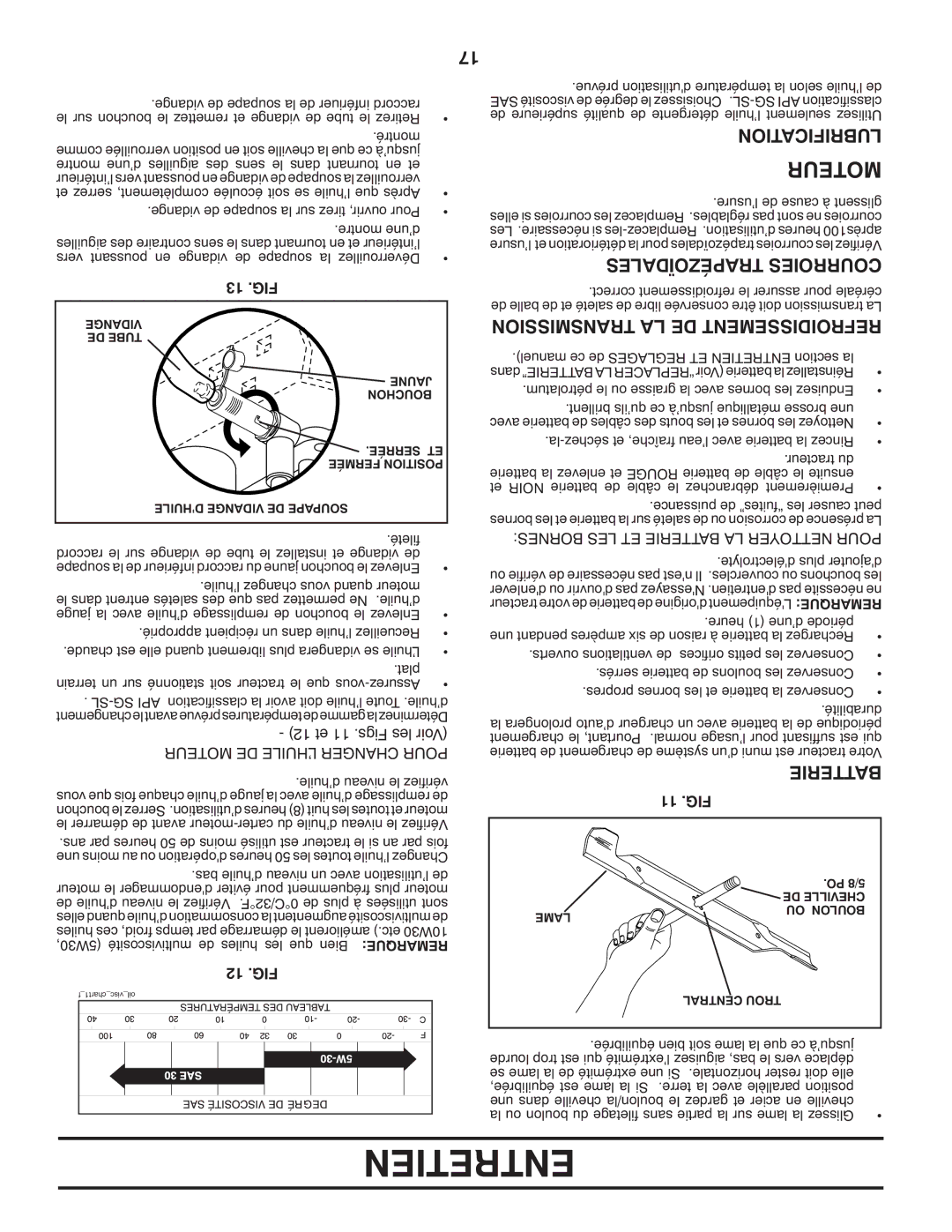 Poulan PB20H42LT manual Trapézoïdales Courroies, Transmission LA DE Refroidissement, Batterie, Lubrification 