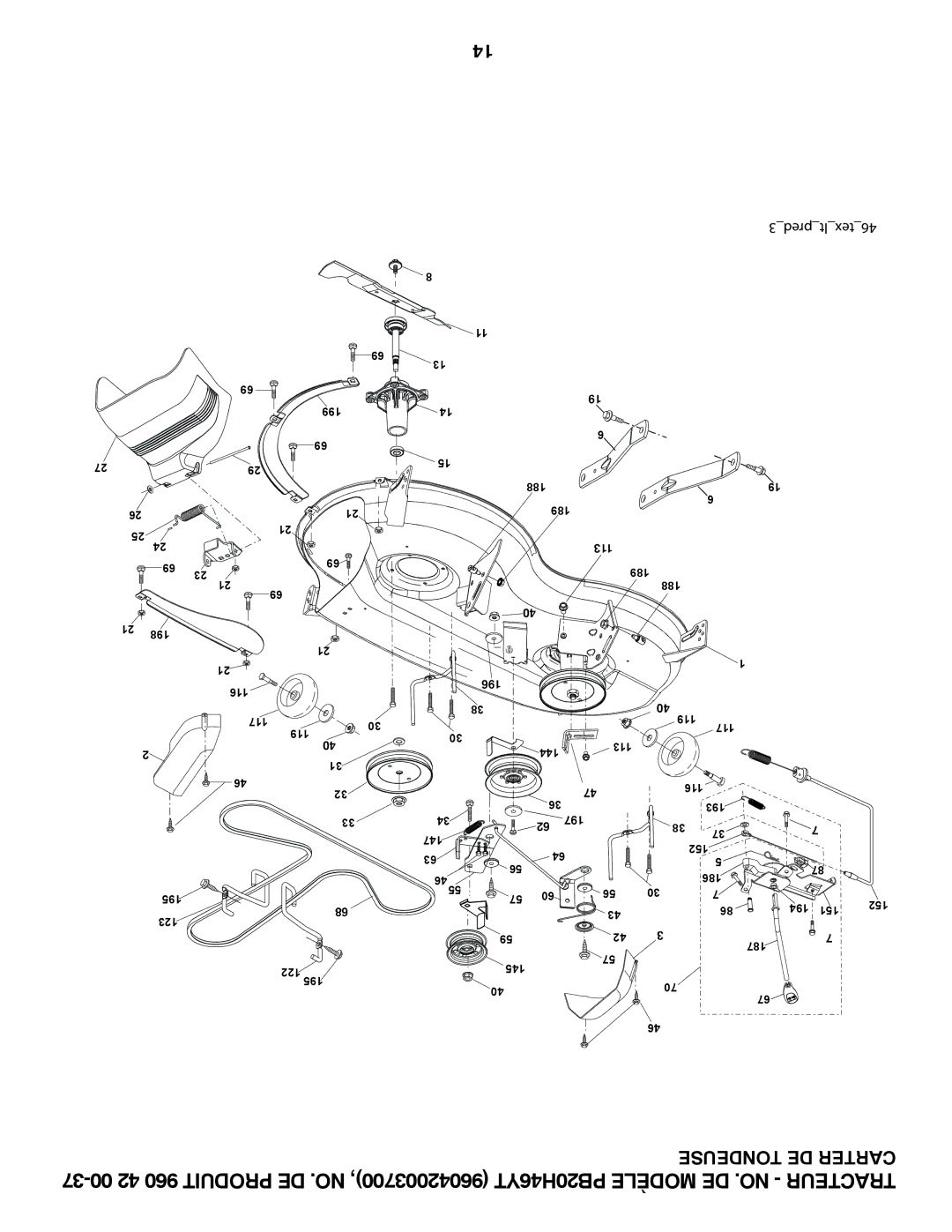 Poulan PB20H46YT manual 3predlttex46 