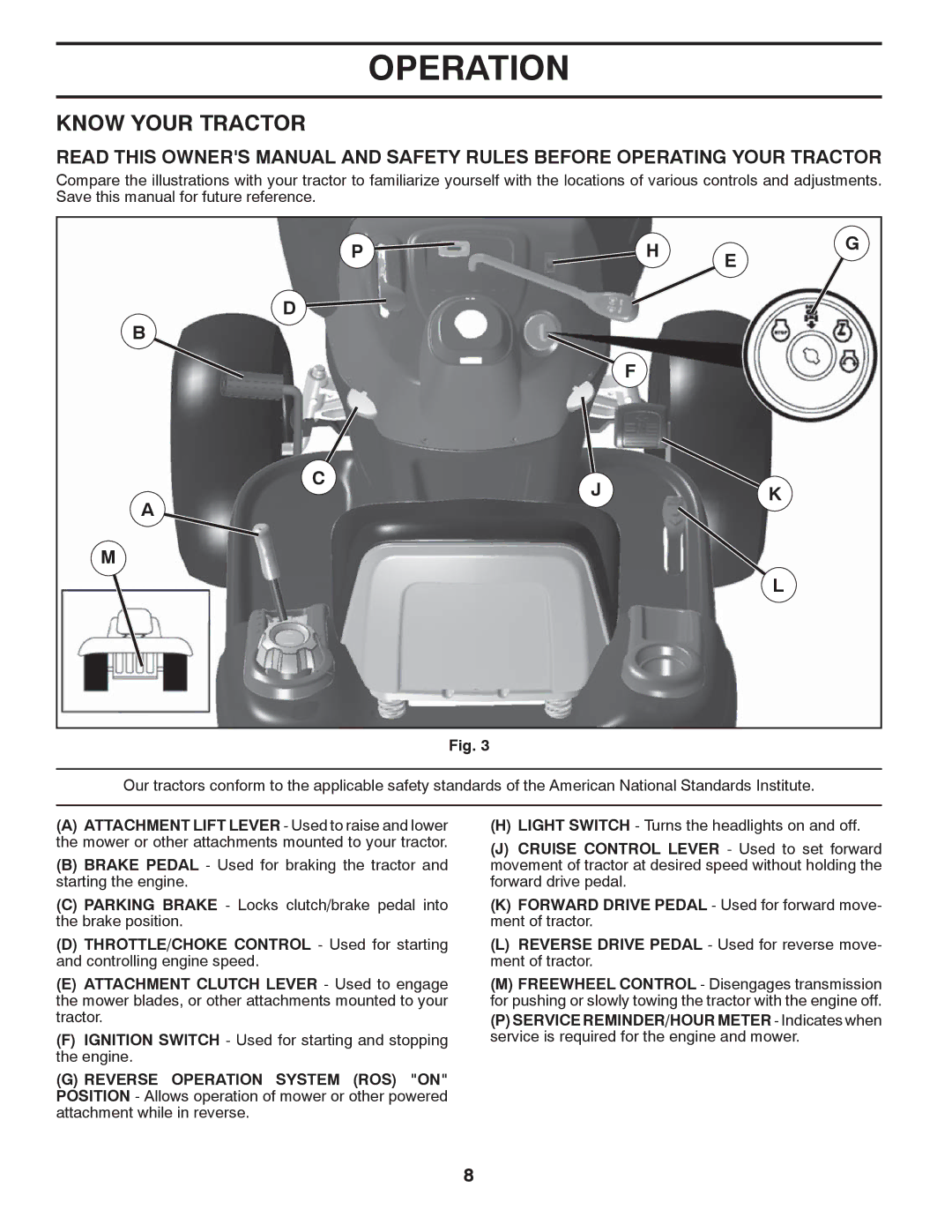 Poulan PB22H46YT warranty Know Your Tractor, Ph Eg Cjk 