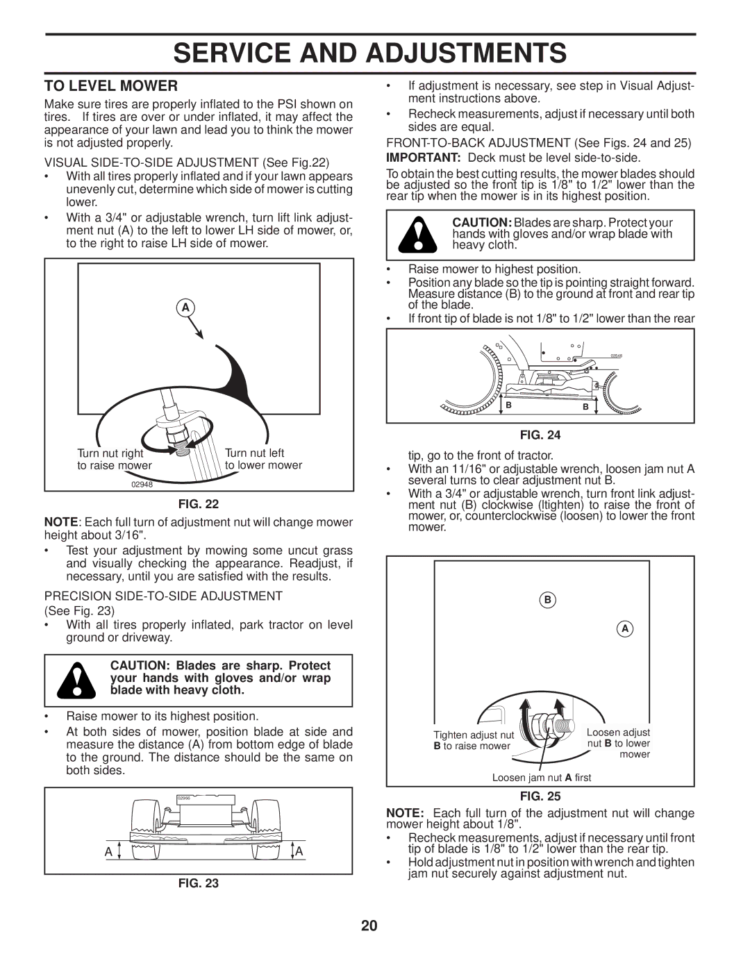 Poulan PB22TH42YT manual To Level Mower 