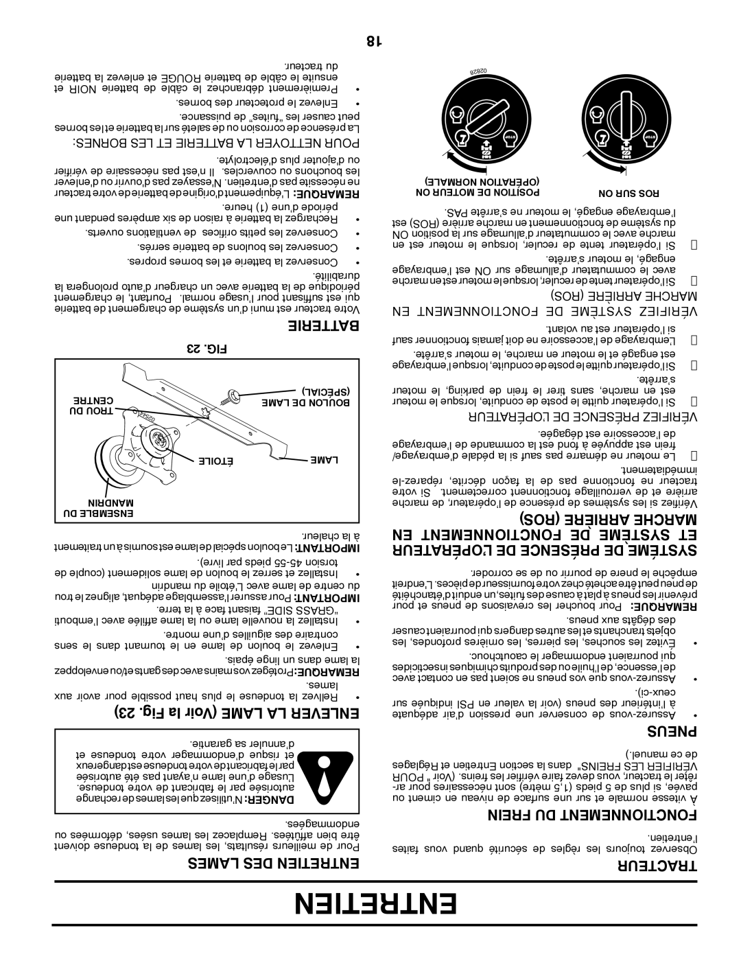 Poulan PBGT26H54 manual Fig la Voir Lame LA Enlever, EN Fonctionnement DE Système ET 