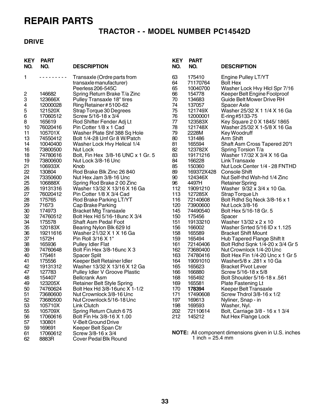 Poulan PC14542D owner manual 178394 