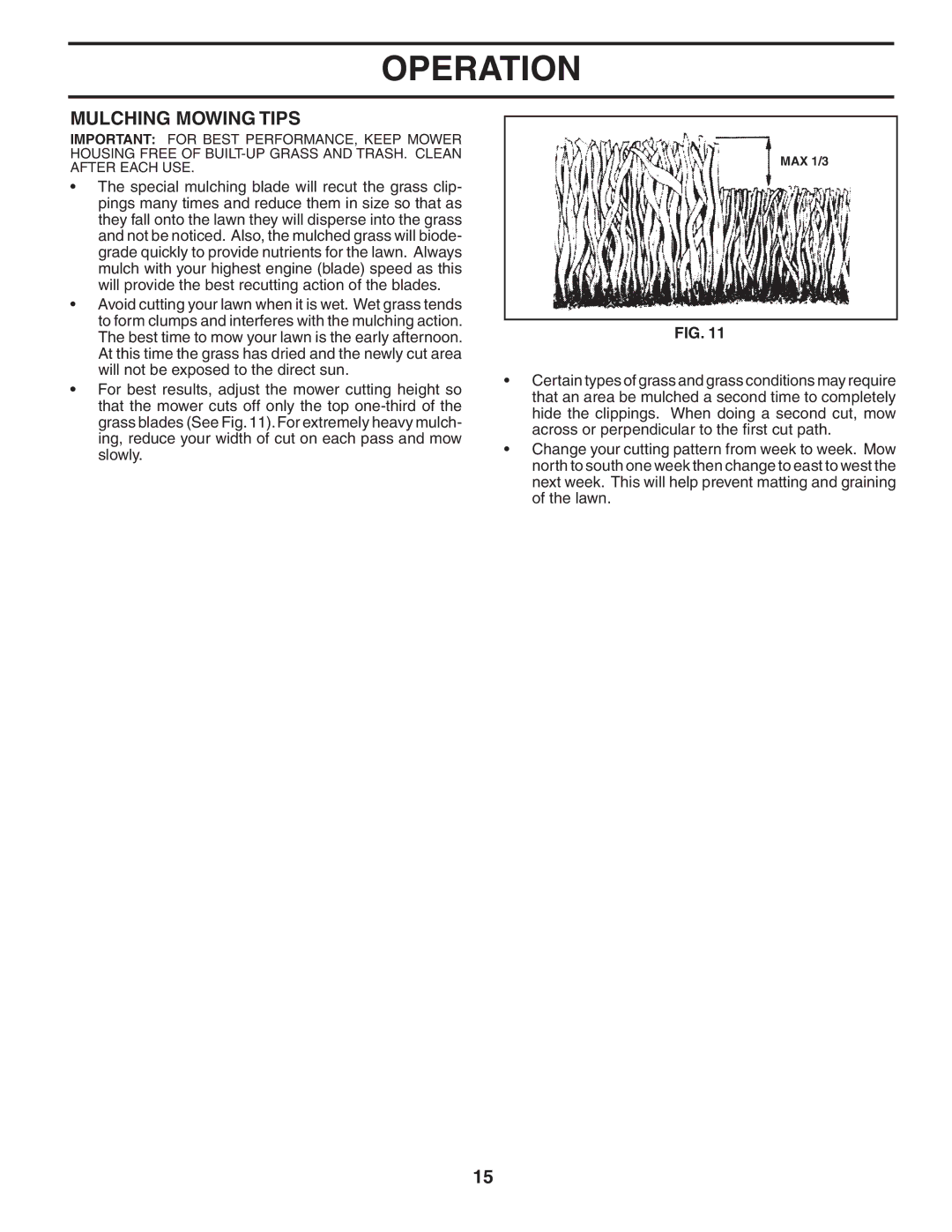 Poulan PD18H42STA owner manual Mulching Mowing Tips 