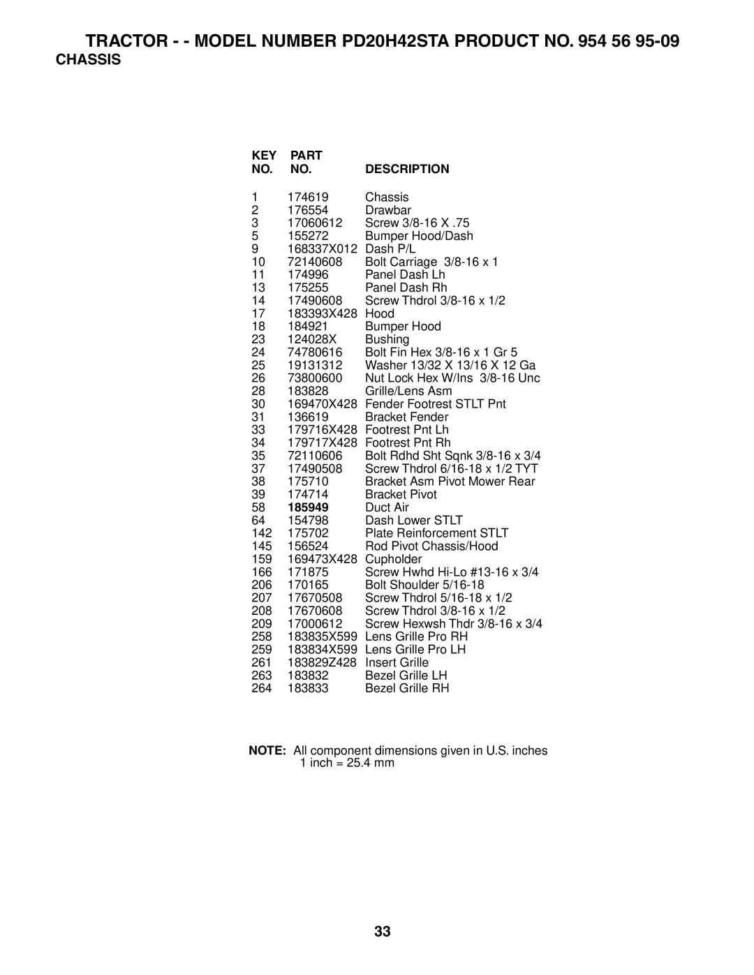 Poulan PD20H42STA owner manual 185949 