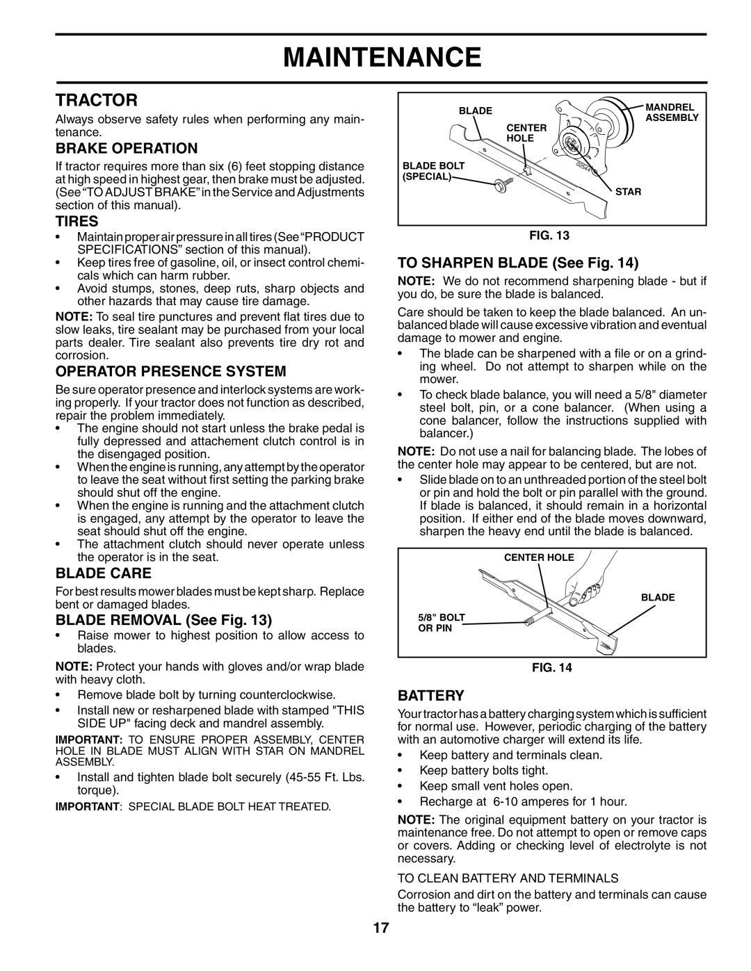 Poulan PD20PH48STA owner manual Tractor 