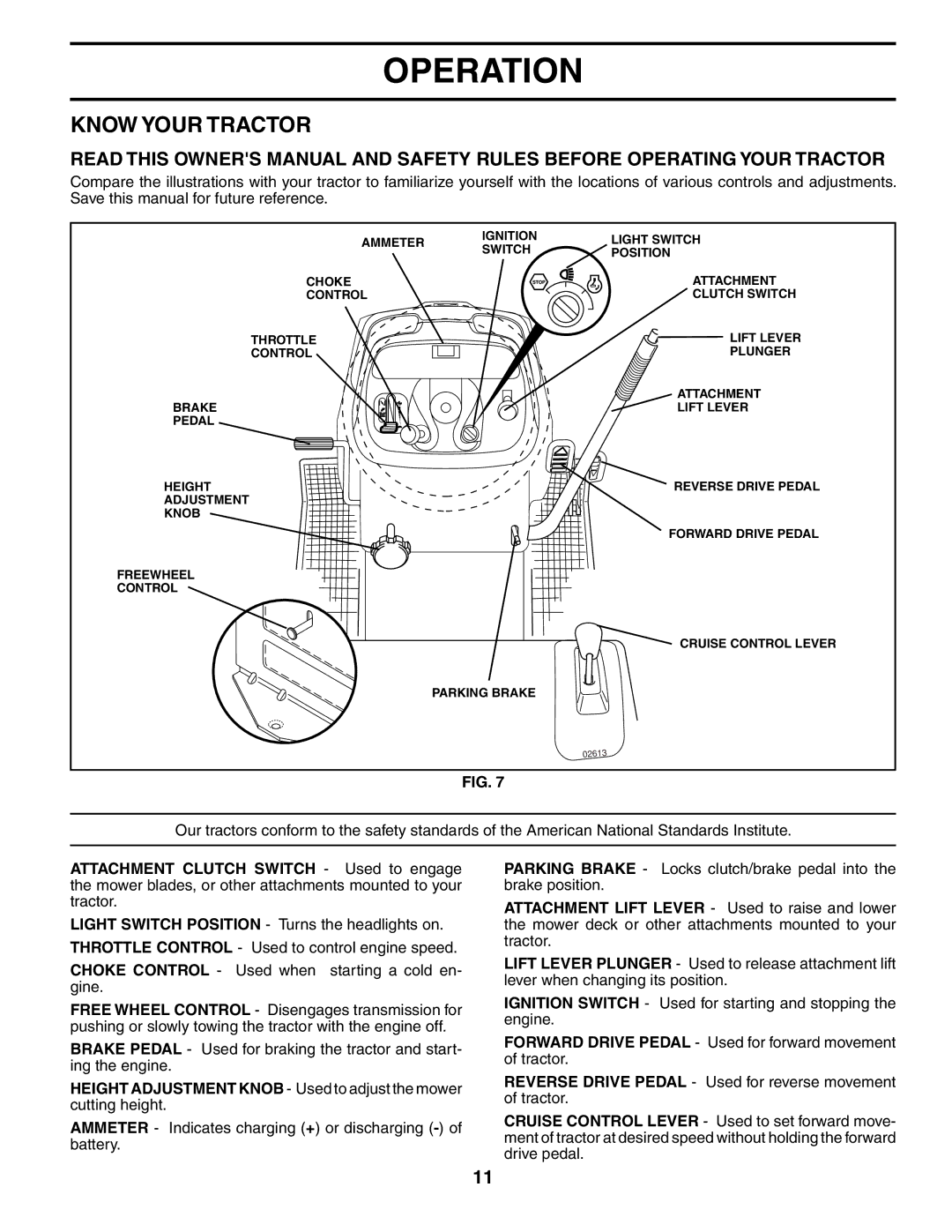 Poulan PD20PH48STB owner manual Know Your Tractor 