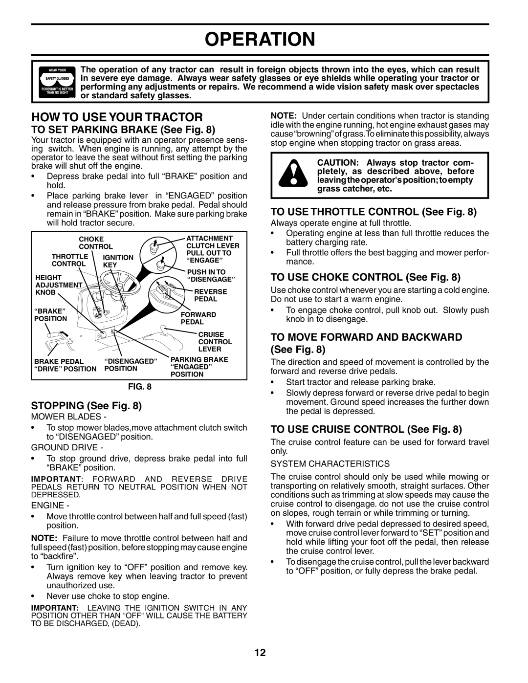 Poulan PD20PH48STB owner manual HOW to USE Your Tractor 