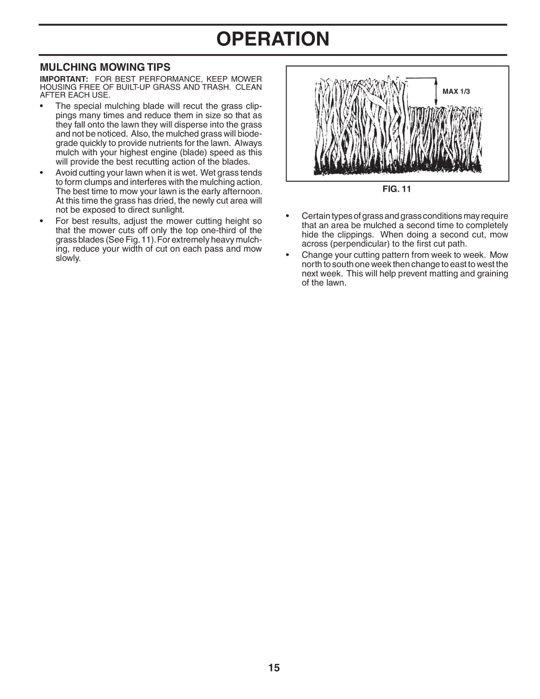 Poulan PD22H42STA owner manual Mulching Mowing Tips 