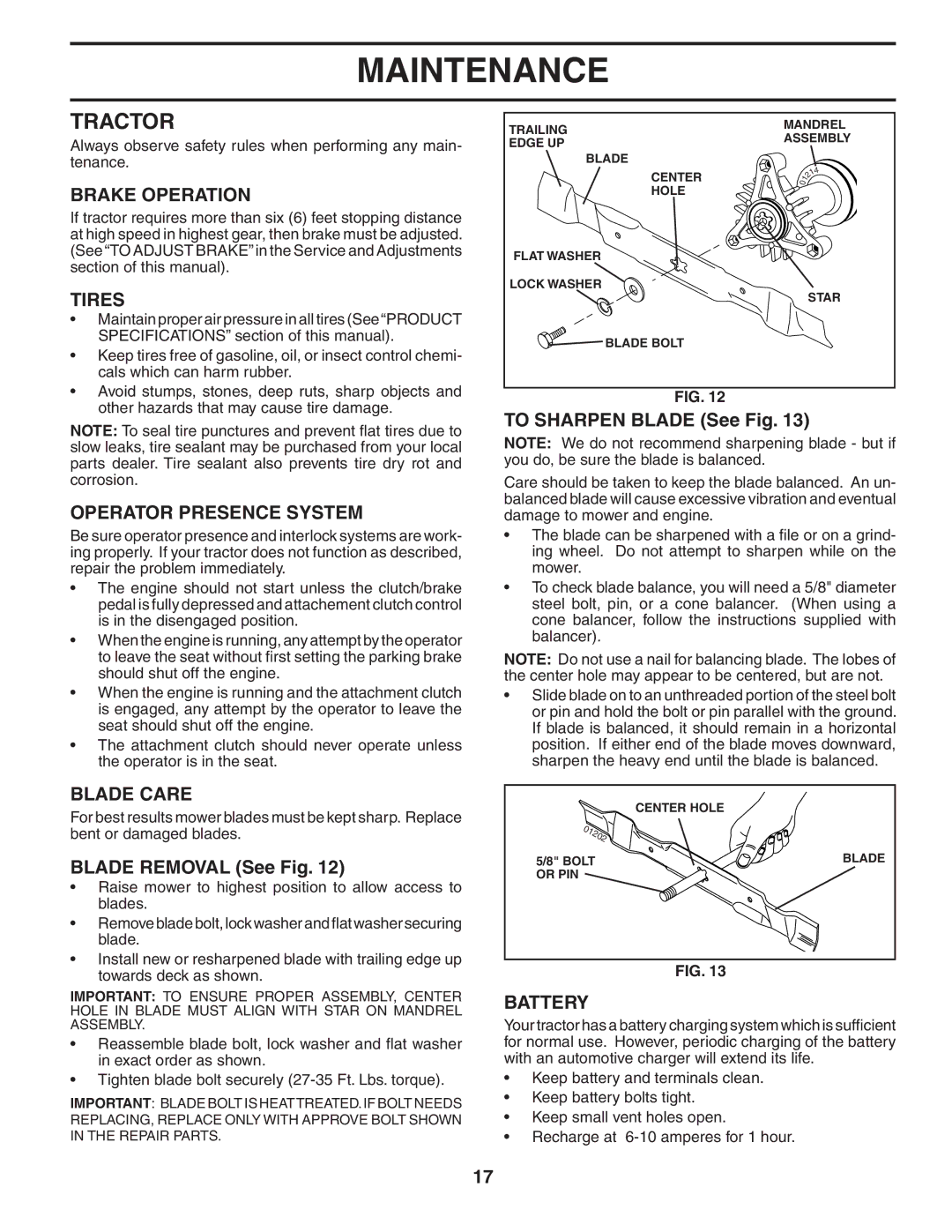 Poulan PD22H42STB owner manual Tractor 