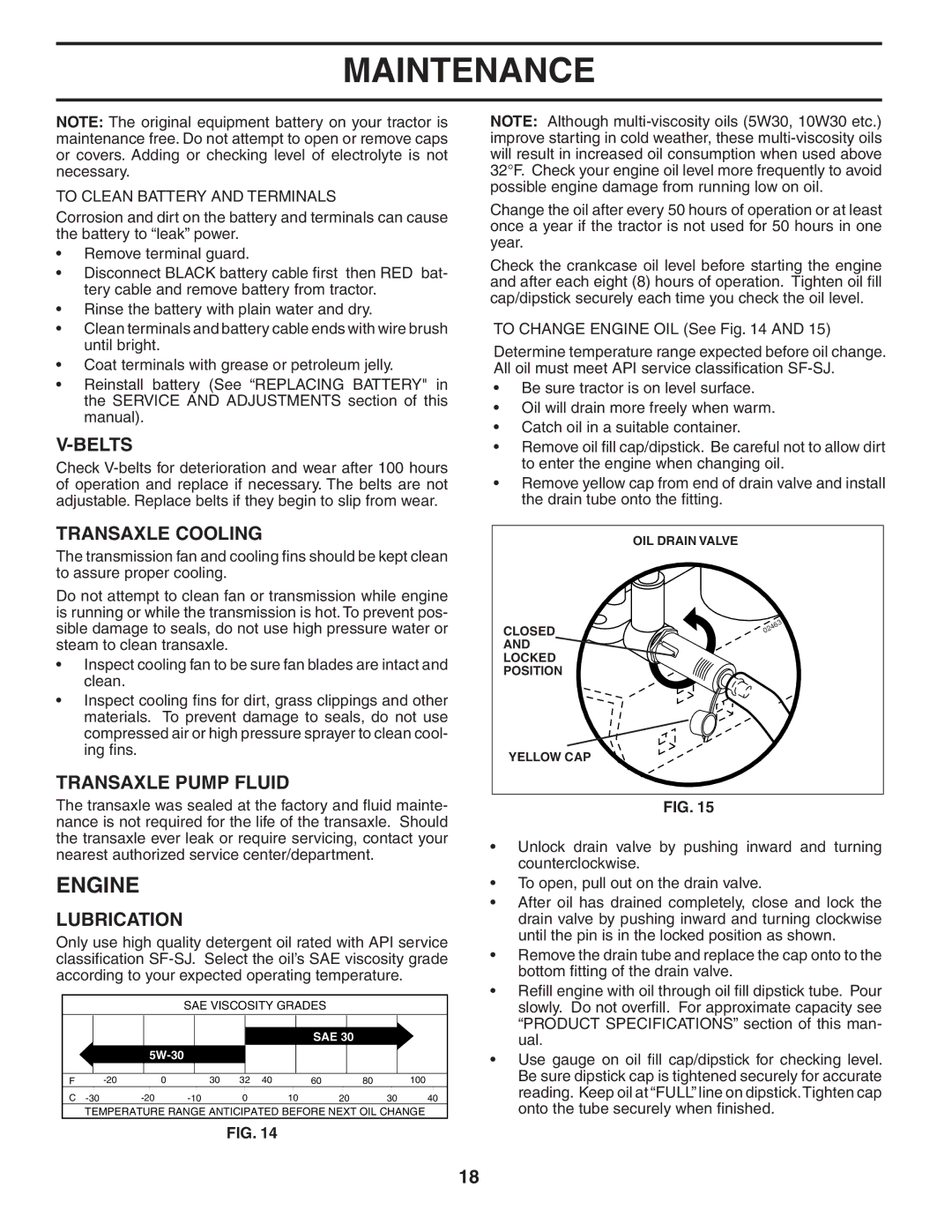 Poulan PD22H42STB owner manual Engine, Belts, Transaxle Cooling, Transaxle Pump Fluid, Lubrication 