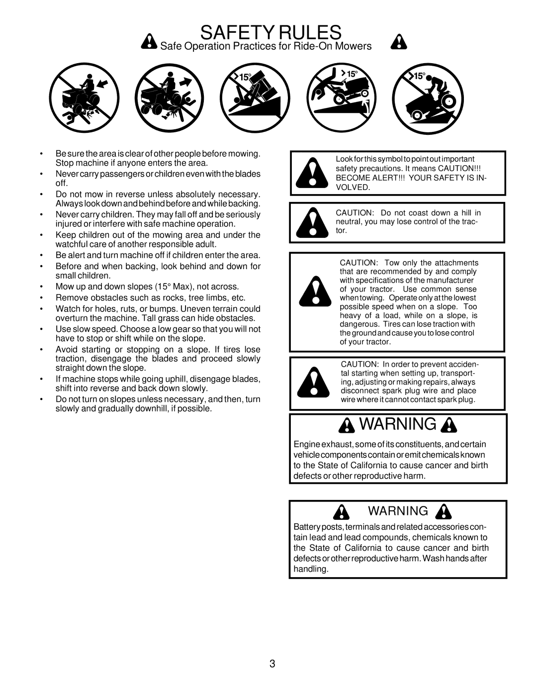 Poulan PD22PH48STA owner manual Become ALERT!!! Your Safety is IN- Volved 