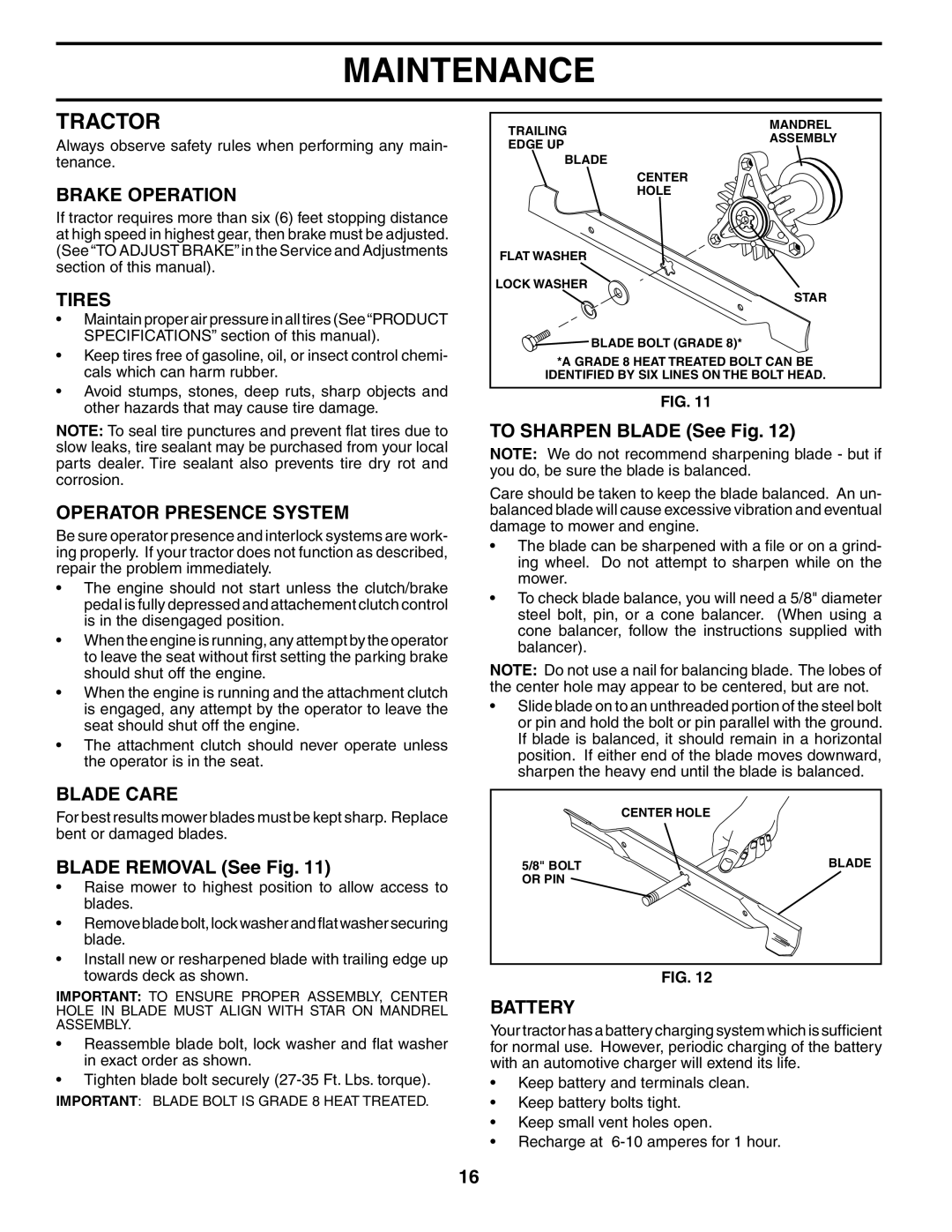 Poulan PDB1842STA owner manual Tractor 