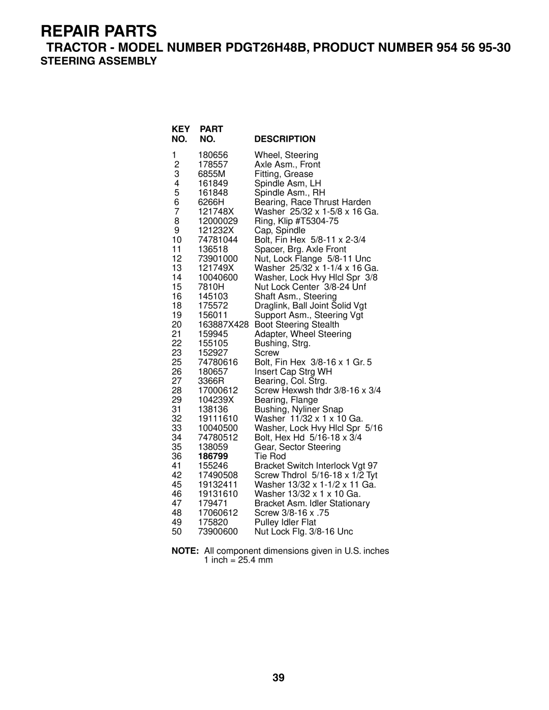 Poulan PDGT26H48B owner manual Wheel, Steering 