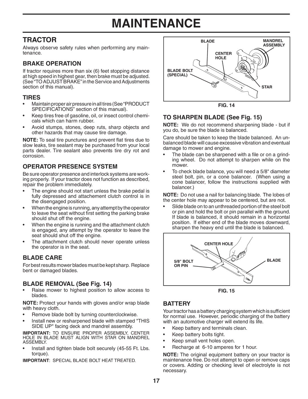 Poulan PDGT26H54A owner manual Tractor 