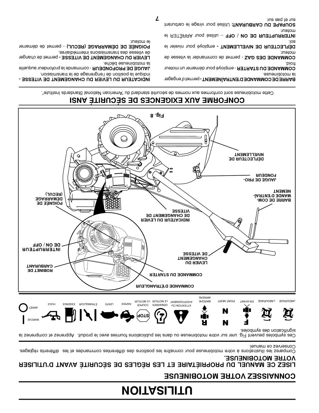 Poulan PDRT900 manual Ansi Sécurité DE Exigences AUX Conforme, Motobineuse Votre Connaissez 