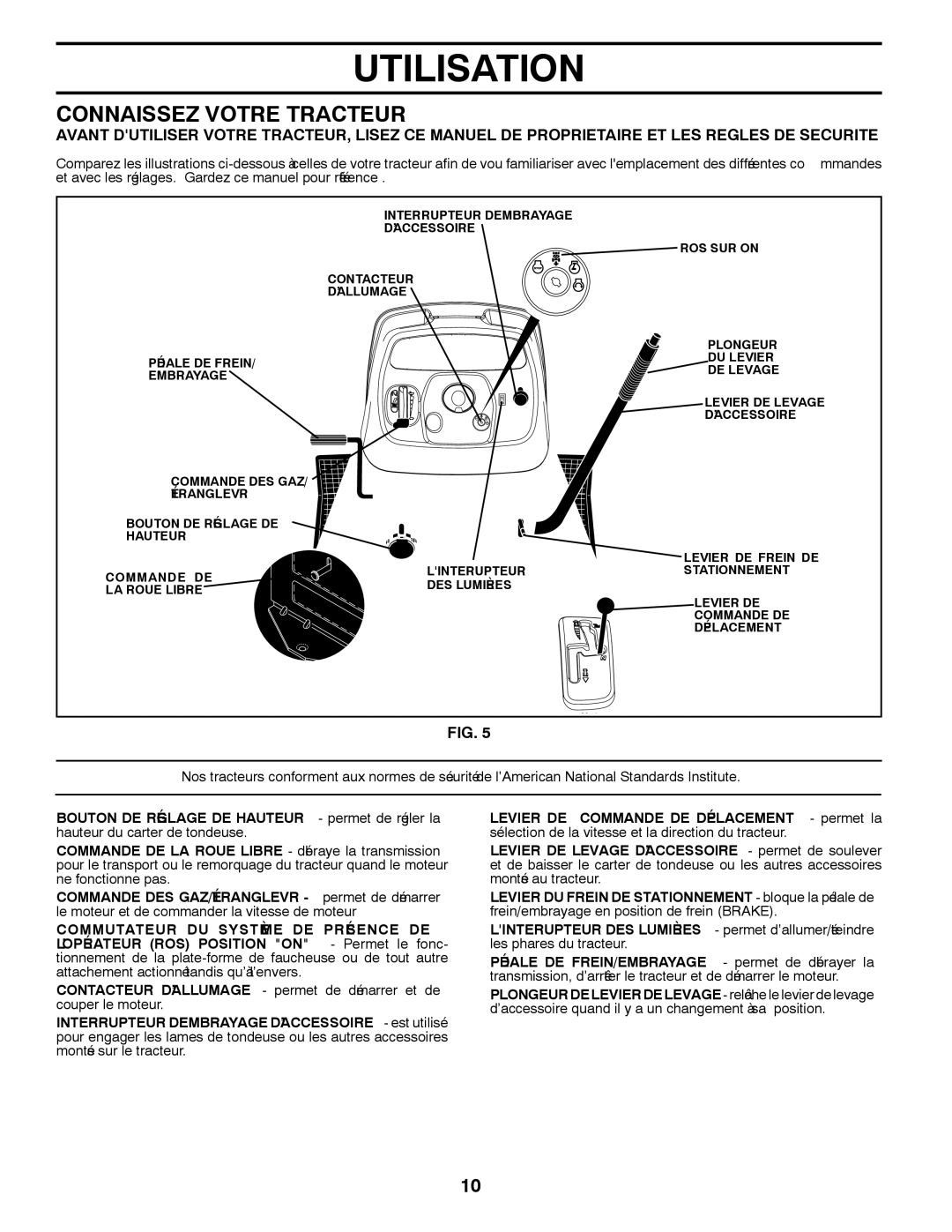 Poulan PK20H42YT manual Tracteur Votre Connaissez 