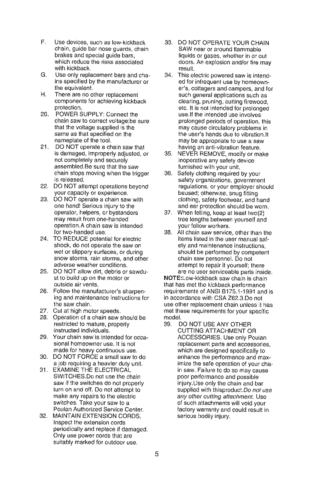 Poulan PLN1514 manual 