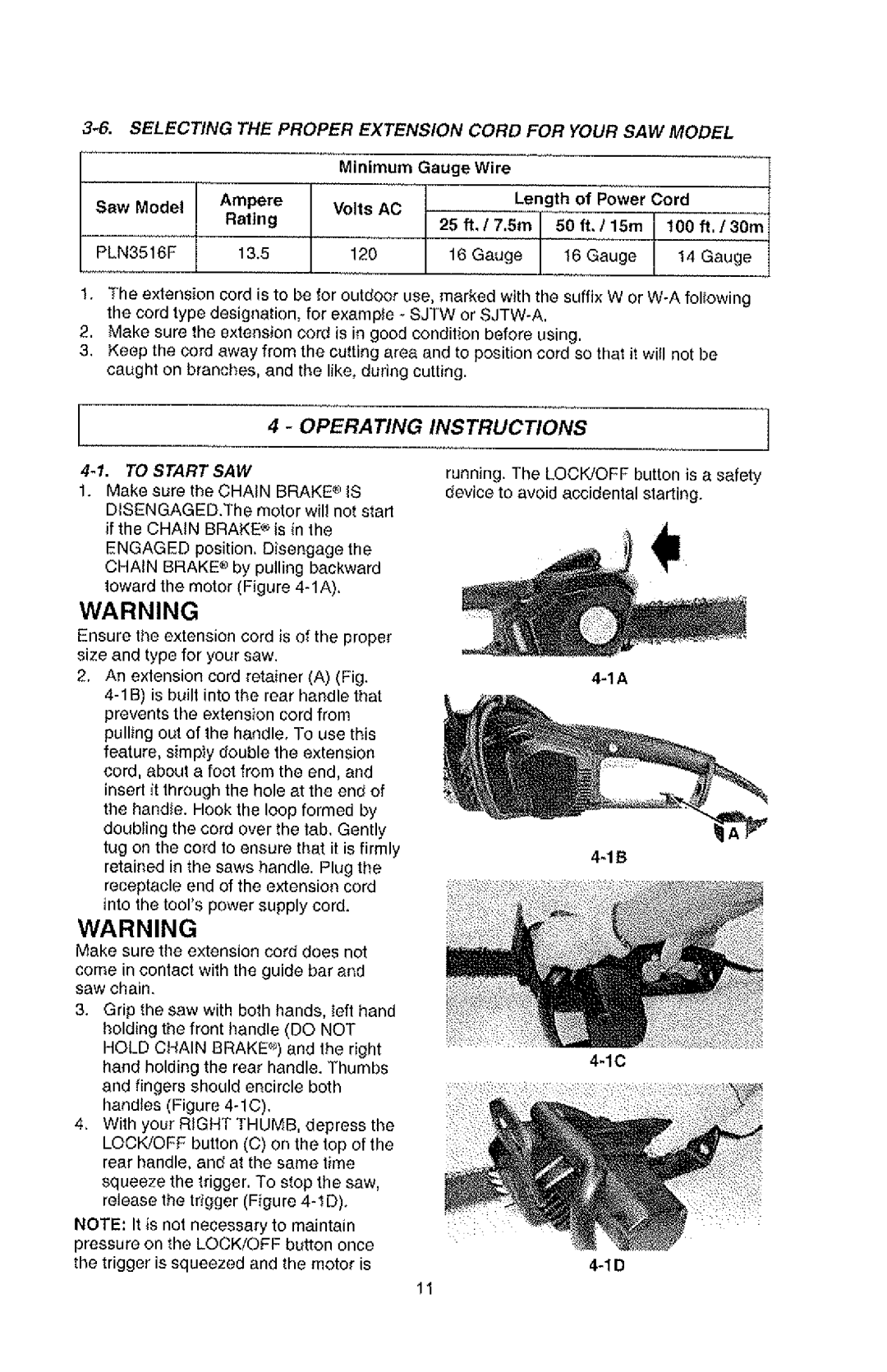 Poulan PLN3516F manual 