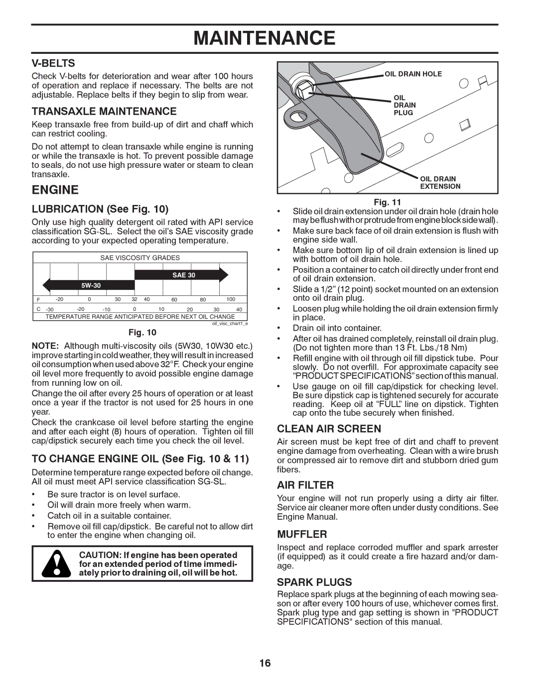 Poulan PO12538LT warranty Engine 